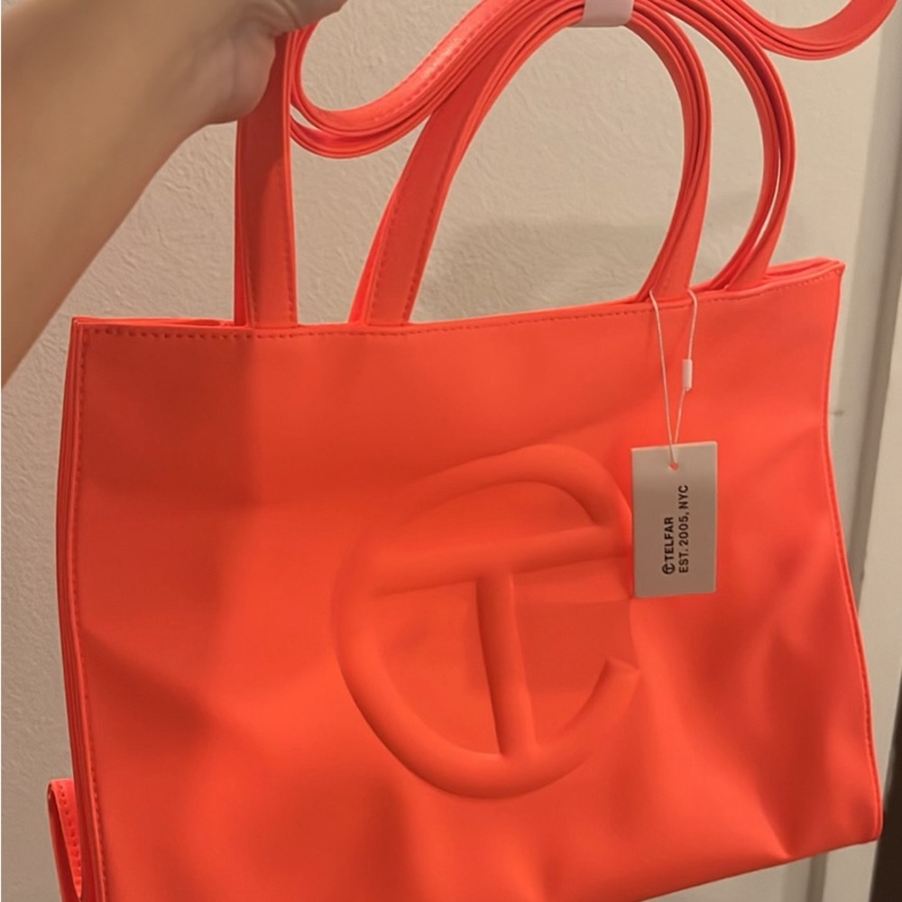 Brand New Telfar Medium Tote Bag in Hazard
